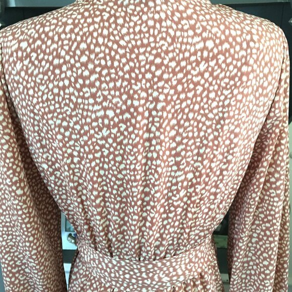 Women's Maxi‎ Dress Size S Fall Long Sleeve V Neck Tiered Floral Dress - Picture 8 of 10